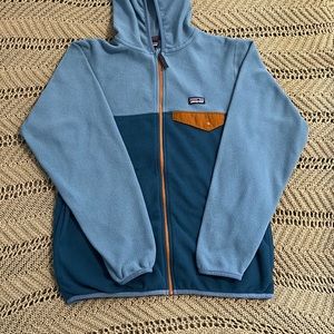 Patagonia Kids Fleece Jacket in Blue and Orange